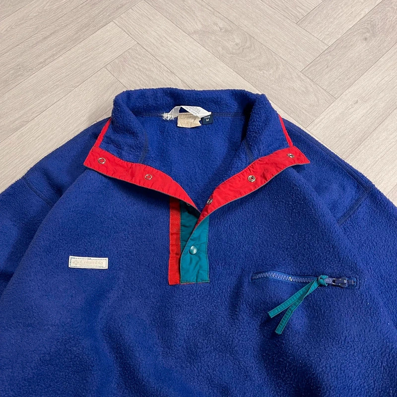 Vintage Y2K snap t Columbia fleece purple men’s medium boxy autumn pullover