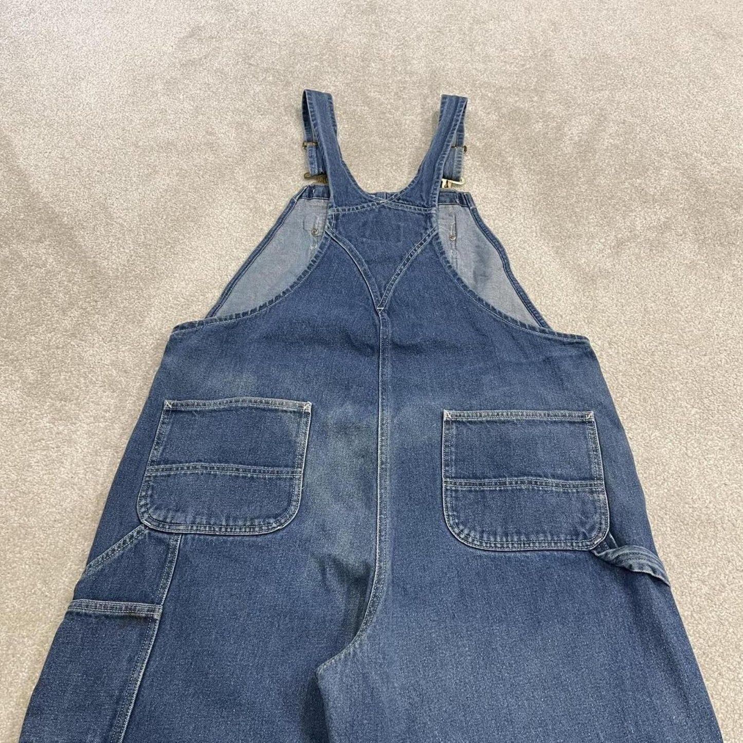 Carhartt denim Dungarees loose fit overalls blue Farmer workwear bib & brace utility
