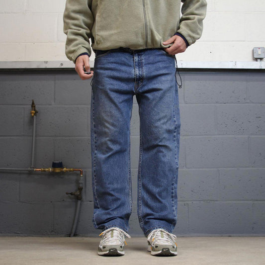 Blue Levis 505 jeans W40L29 90s y2k style 5 pocket denim pants casual autumn wear red tab