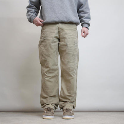 Carhartt carpenter pants W33 L36 beige relaxed skater style cargos