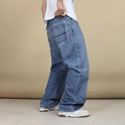 Blue baggy Quiksilver jeans W38L32 loose denim 90s style skater jeans