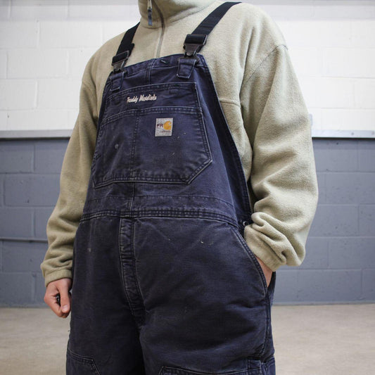 Vintage y2k baggy Carhartt dungarees wide leg navy