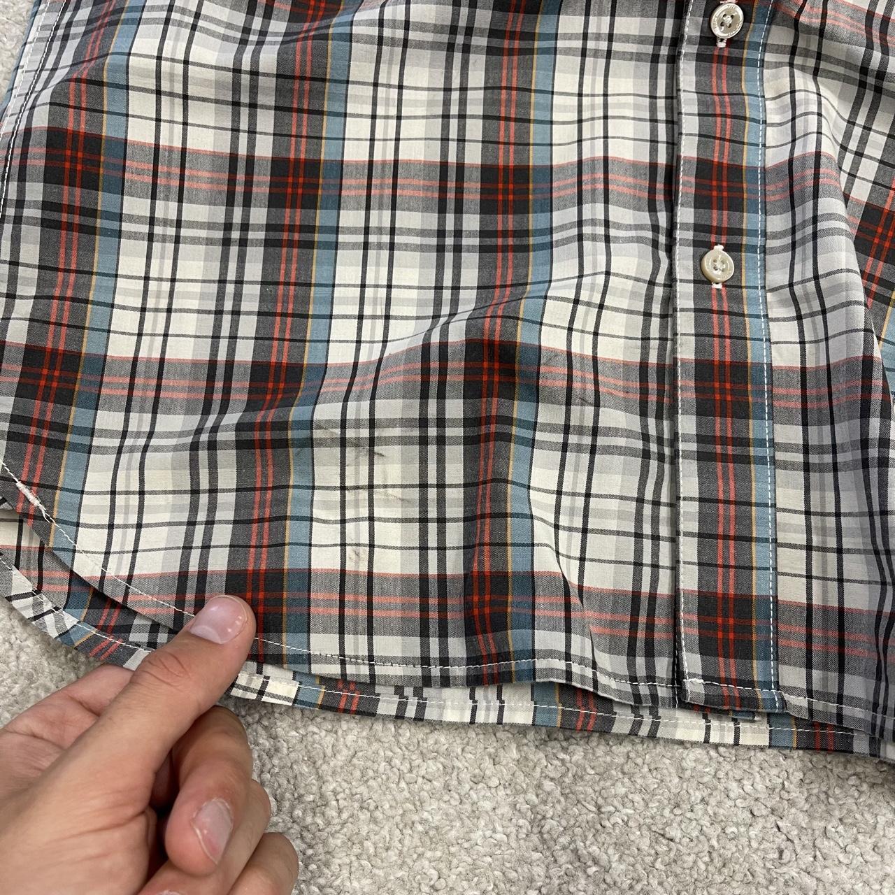 North Face checkered short sleeve shirt TNF festival style button down summer shirt