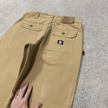 Y2K baggy State Property jeans W36L32 cream 90s skater style jeans casual streetwear