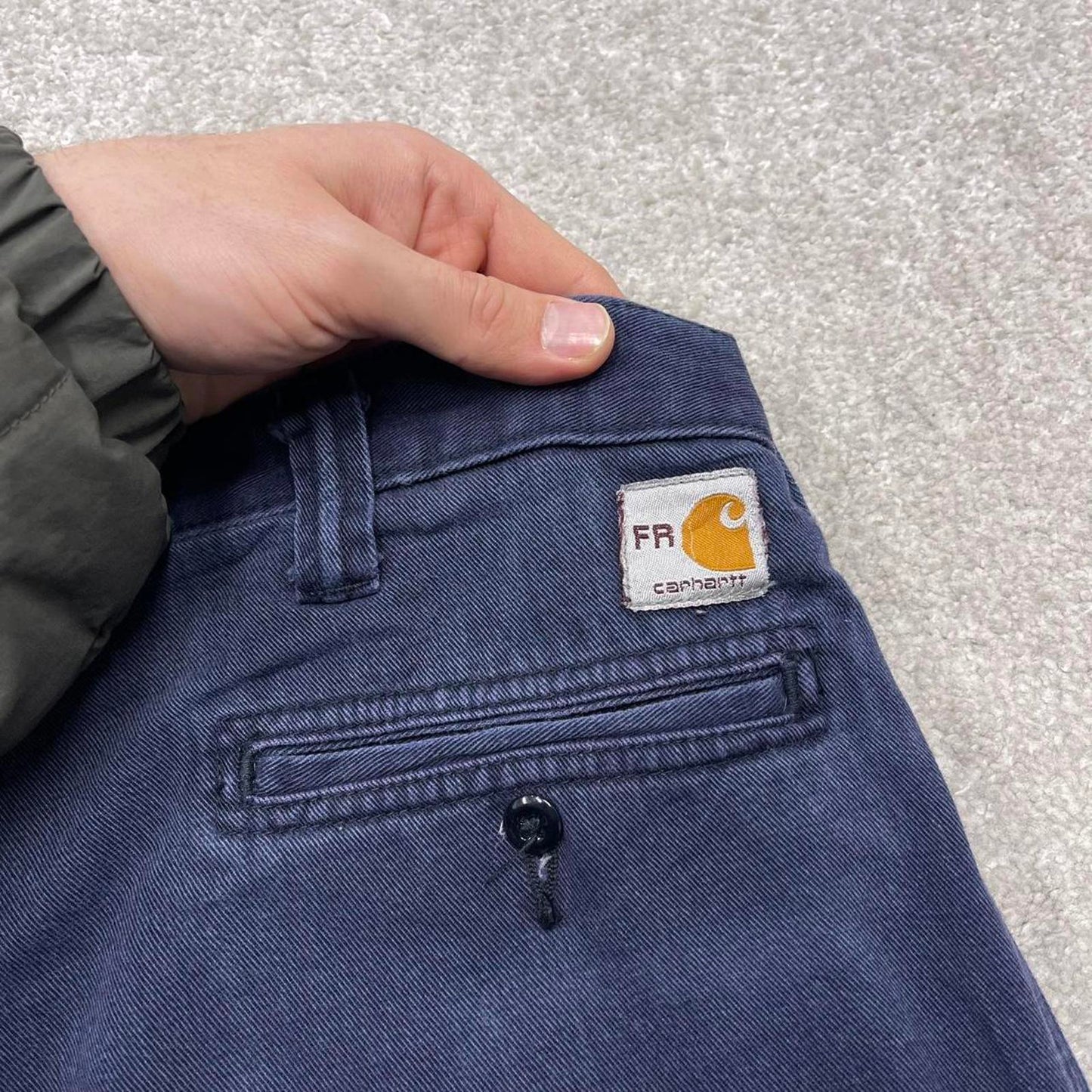 Y2K baggy Carhartt work pants fire resistant navy Loose fit floaty skate style workwear trousers