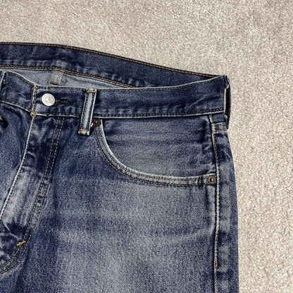 Y2K Levi’s 505 jeans W36L30 blue 100% cotton straight fit 5 pocket belt loops red tab logo