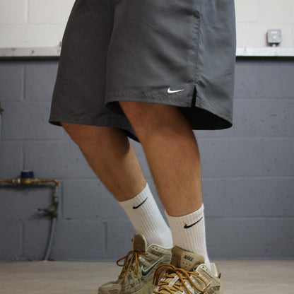 Nike swim shorts y2k loose grey Mesh lined comfy floaty summer gym shorts
