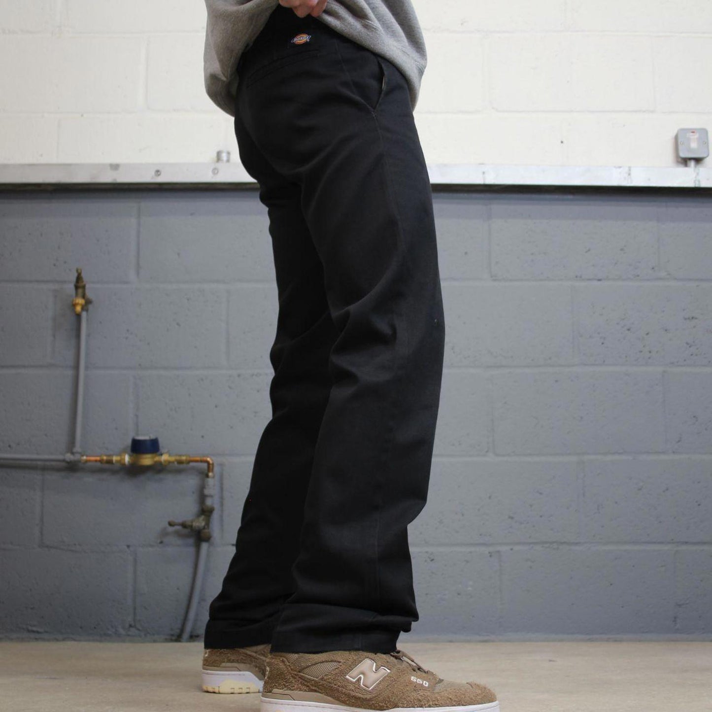 Y2K Dickies work pants black Slim straight chino style skate trousers