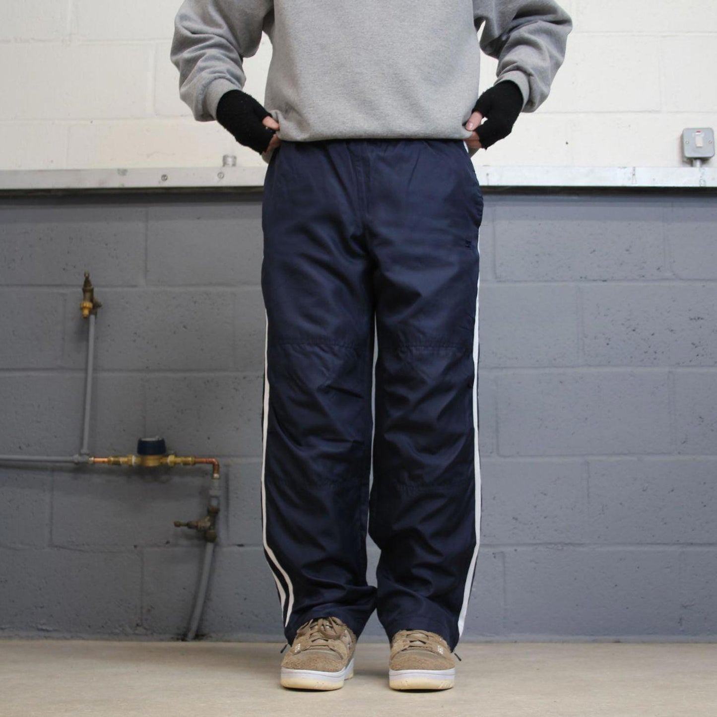 00s Starter tracksuit bottoms navy small loose y2k style sportswear track pants gym wear