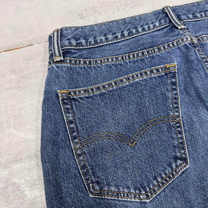 Mens Levi’s 505 jorts W36 loose 90s style skater shorts red tab logo