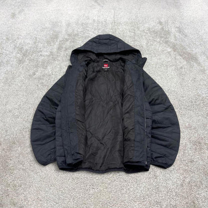 00s Quiksilver technical padded jacket M men's black y2k style hooded winter coat