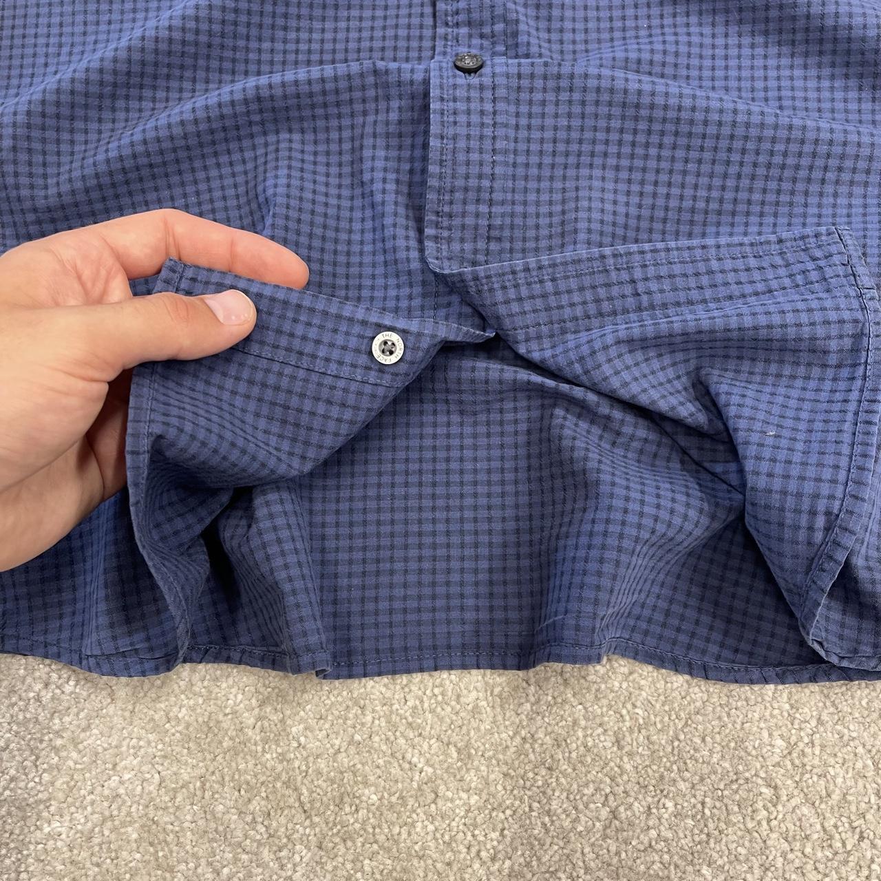 North Face checkered short sleeve shirt navy TNF Festival style surf check shirt