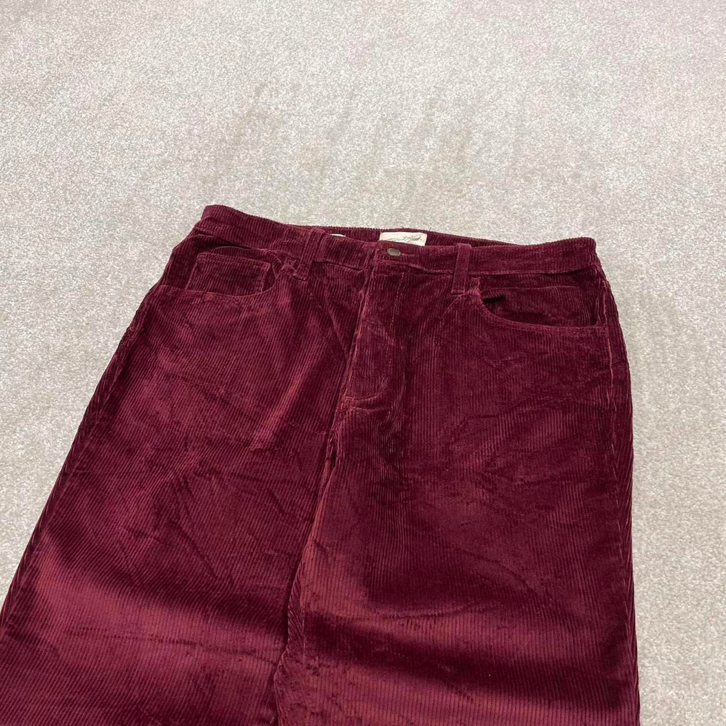 Bootcut Y2K corduroy pants burgundy Universal thread high rise wide wale chunky jumbo cord trousers