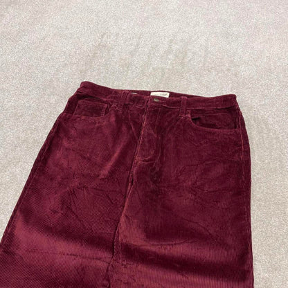 Bootcut Y2K corduroy pants burgundy Universal thread high rise wide wale chunky jumbo cord trousers