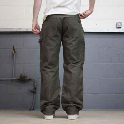 Khaki Green Dickies carpenter jeans W36L34 loose canvas 90s skater style cargo pants