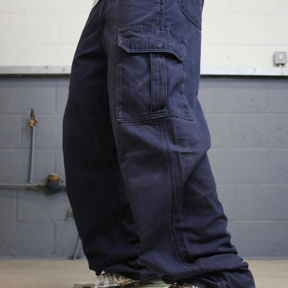 Carhartt FR cargo pants W35 L32 loose navy 90s style cargo skater pants
