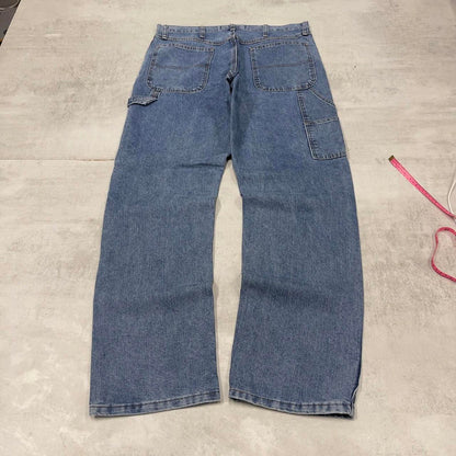 Blue Wrangler carpenter jeans W36L34 loose cargo skater style jeans