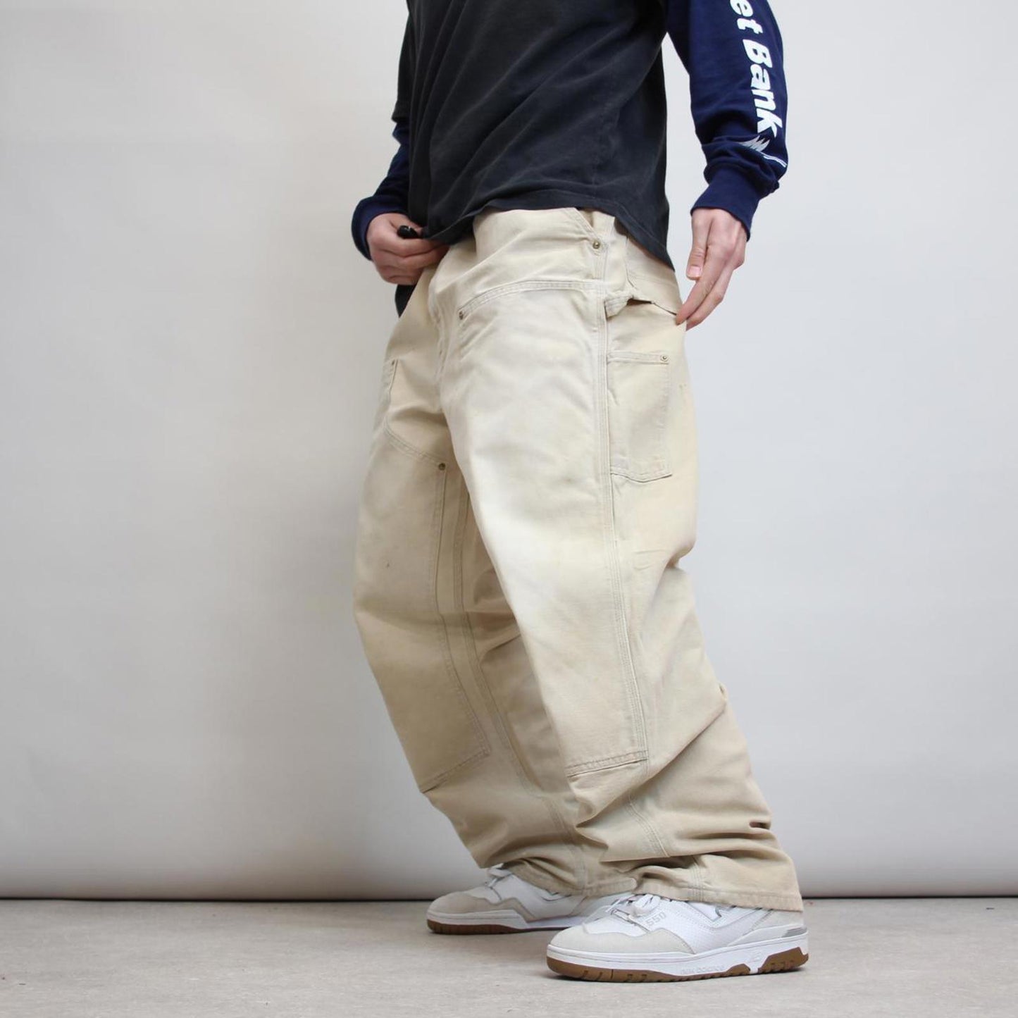 Baggy Carhartt double knee carpenter jeans W40L32 thick canvas heavy cargos wide leg