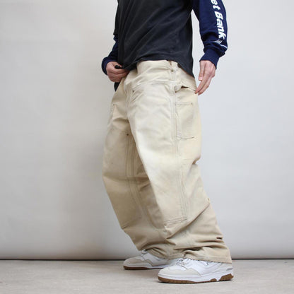 Baggy Carhartt double knee carpenter jeans W40L32 thick canvas heavy cargos wide leg