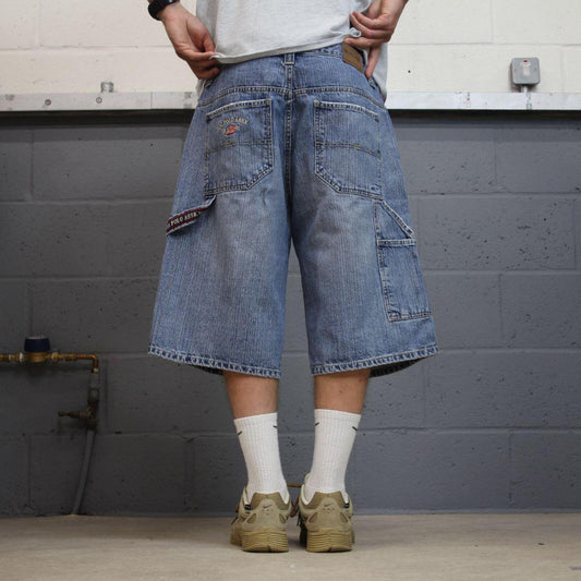 Denim Y2K carpenter shorts baggy blue U.S. POLO ASSN cargo summer festival shorts