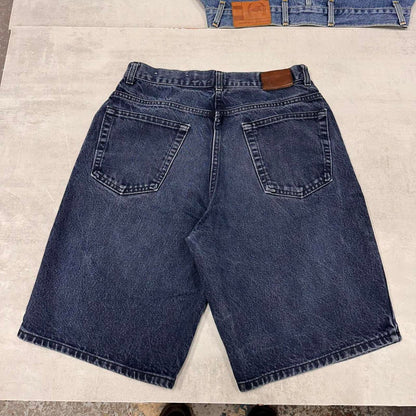Navy loose BOSS jean shorts W30 90s style denim skater shorts