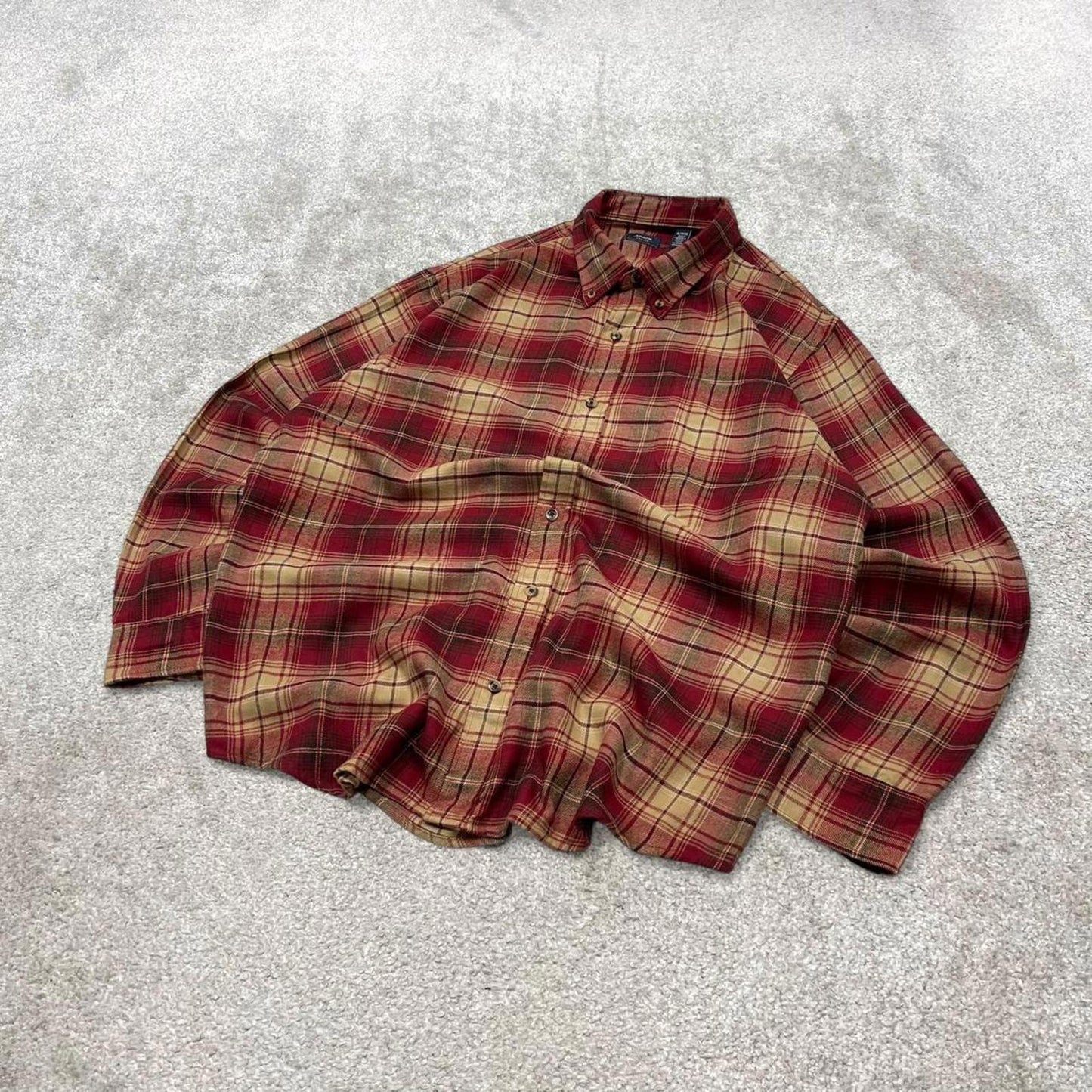 Arrow check flannel shirt XL men's long sleeve button up checkered autumn y2k style
