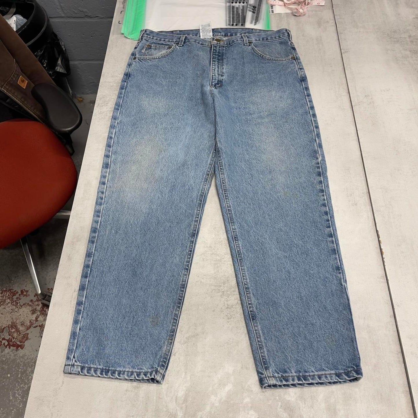 Blue Carhartt jeans W40L30 loose denim 90s style skater jeans