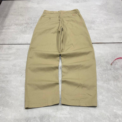 Baggy Dickies pants W34 L32 khaki beige loose twill chino style skater pants