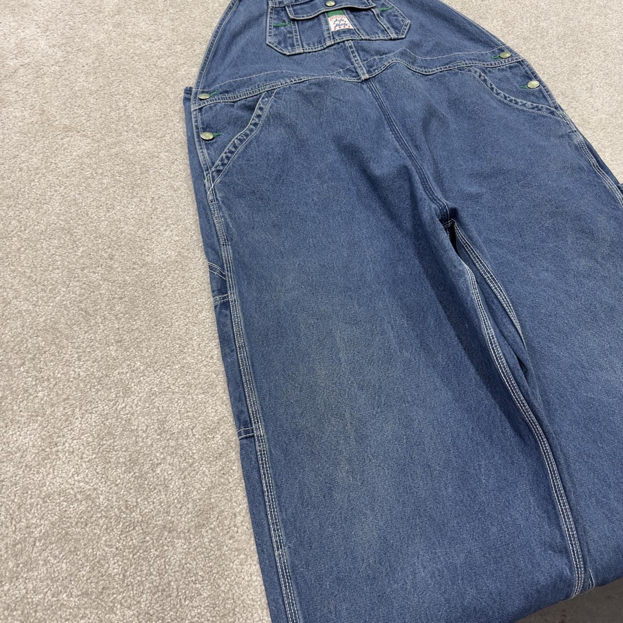 Lady Liberty baggy dungarees denim overalls navy blue