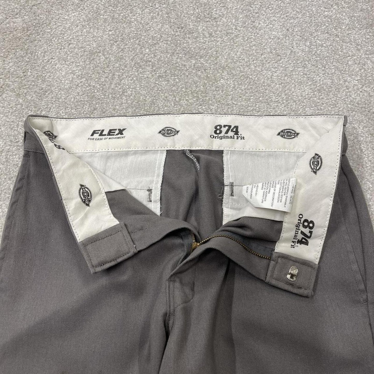 Y2k Dickies 874 work pants grey Straight leg flex chino style workwear skater trousers