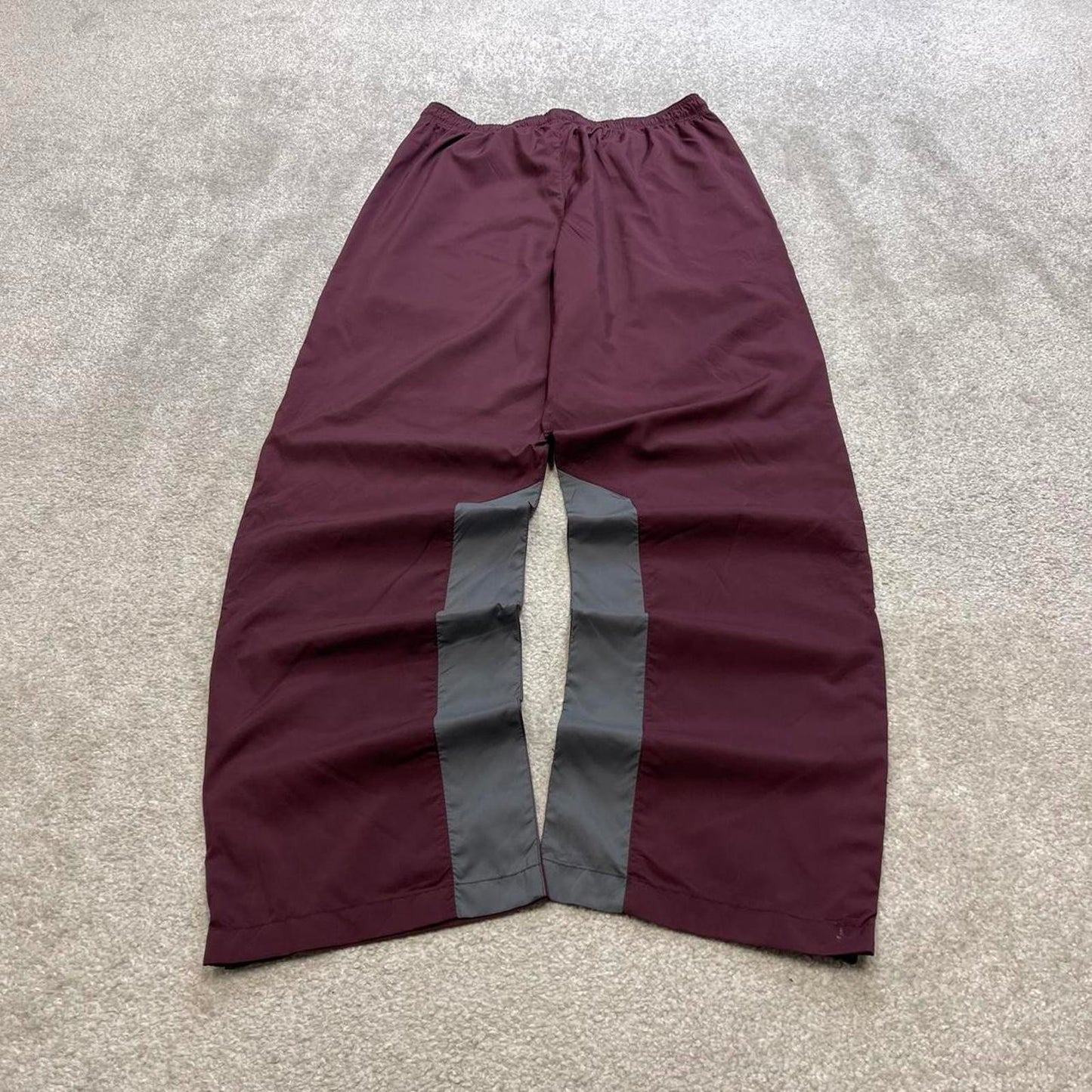 Burgundy Champion trackies Small loose baggy y2k style joggers embroidered track pants
