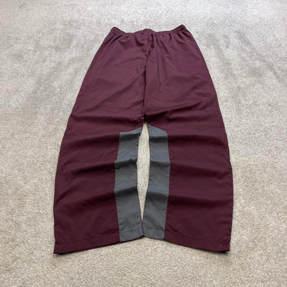 Burgundy Champion trackies Small loose baggy y2k style joggers embroidered track pants