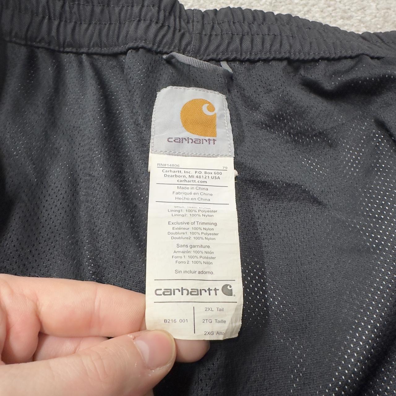 Carhartt baggy waterproof trousers black Wide leg mesh lined waterproof technical pants