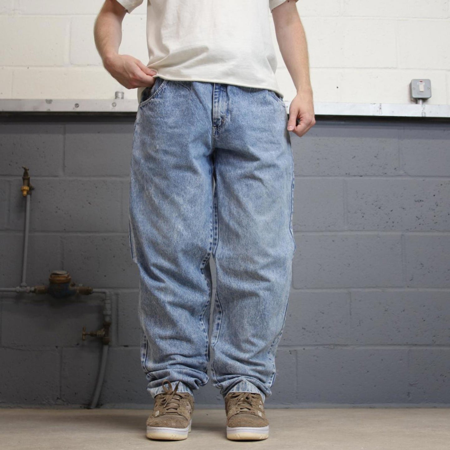 Loose y2k denim jeans W34L34 blue Gitano y2k 90s style hip hop trousers