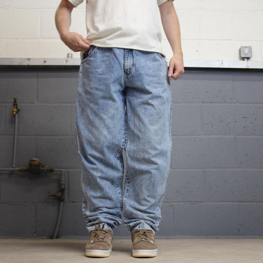 Loose y2k denim jeans W34L34 blue Gitano y2k 90s style hip hop trousers