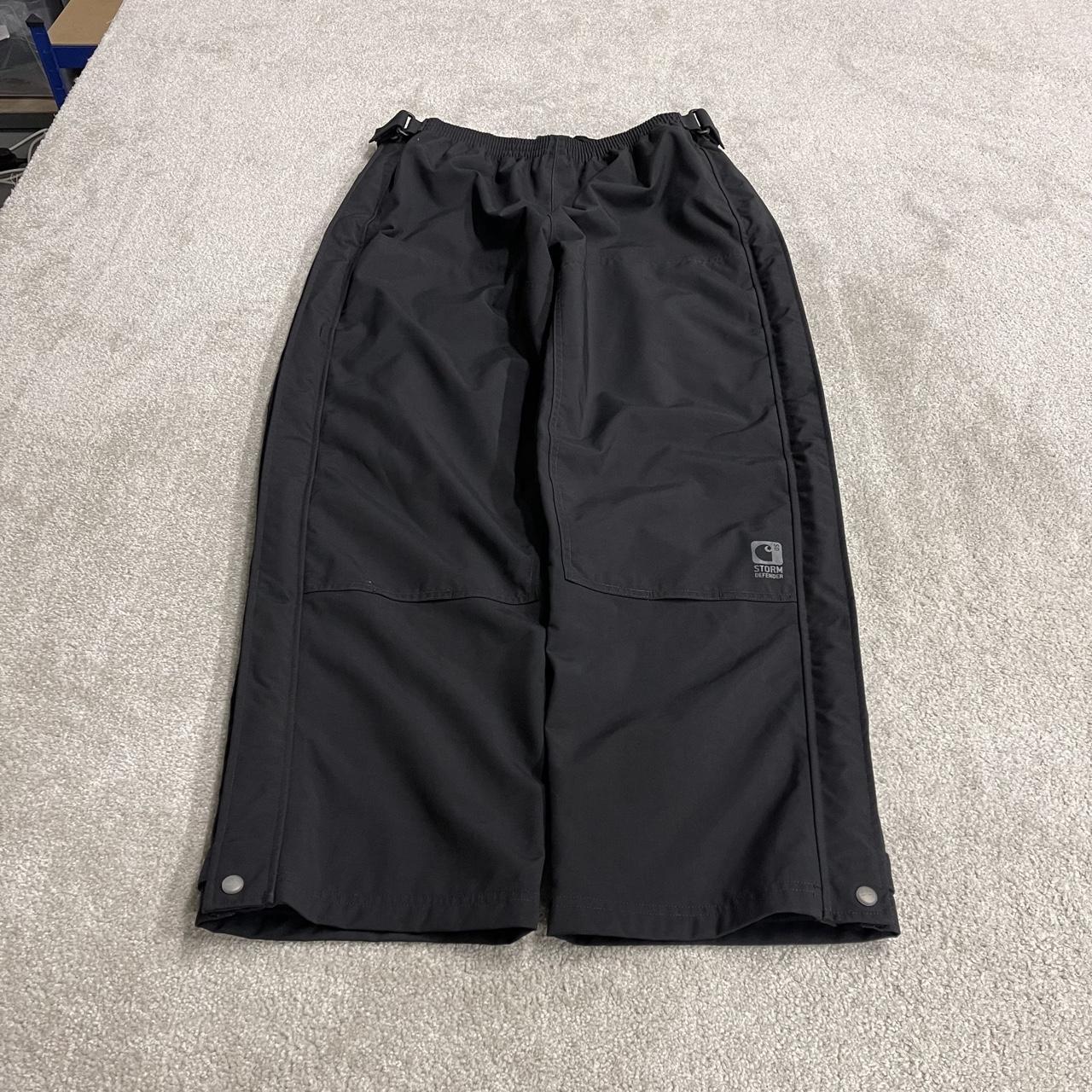 Carhartt baggy waterproof trousers y2k black Wide leg mesh lined technical breathable rain pants