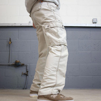 Beige Carhartt Cargo pants W31L32 Loose relaxed canvas utility pocket skate pants