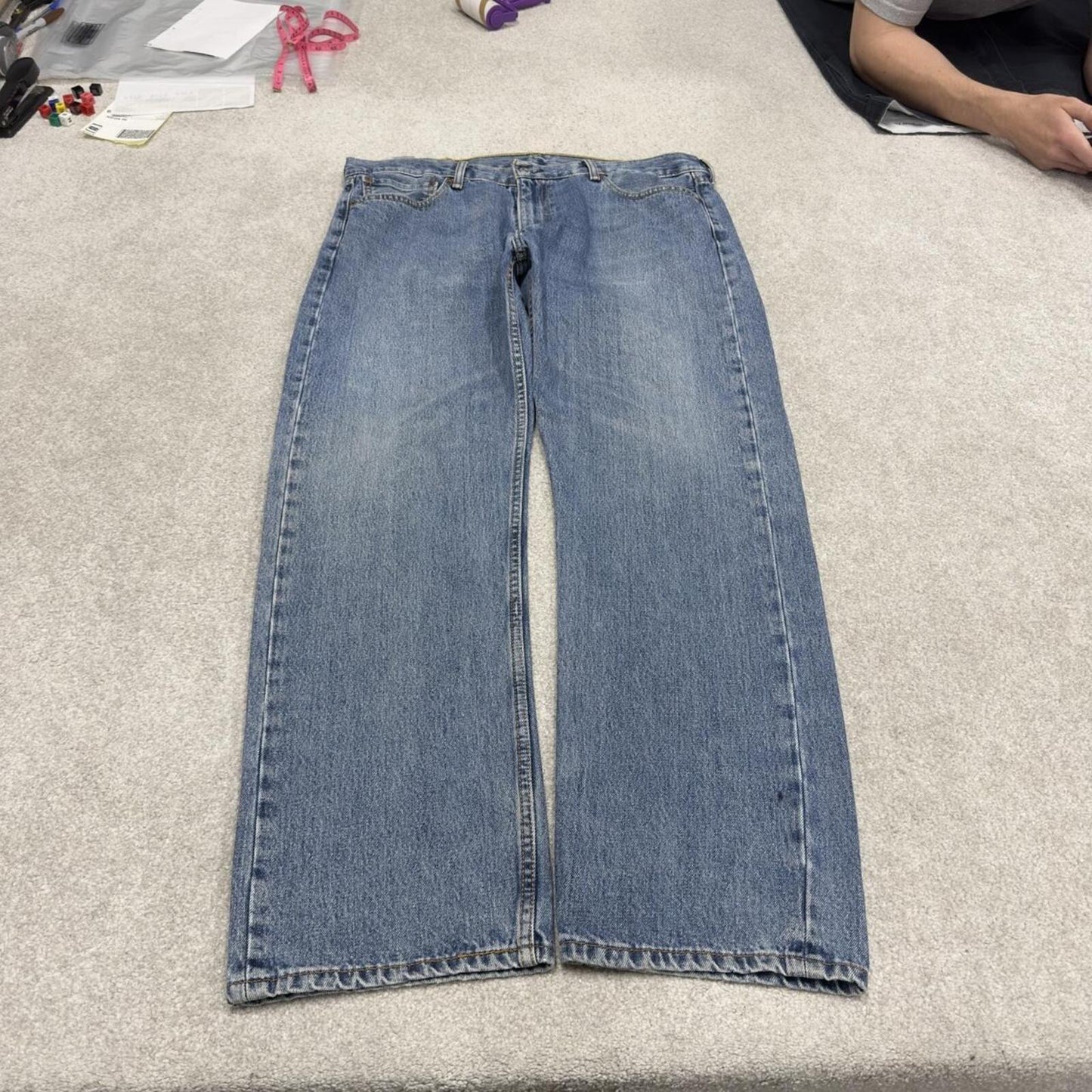 Y2K Levi’s 505 jeans blue Straight leg denim pants red tab logo