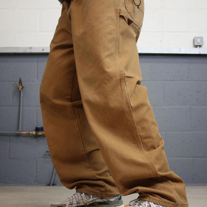 90s baggy Dickies carpenter jeans W40L32 00s skate style tan brown canvas worker cargos