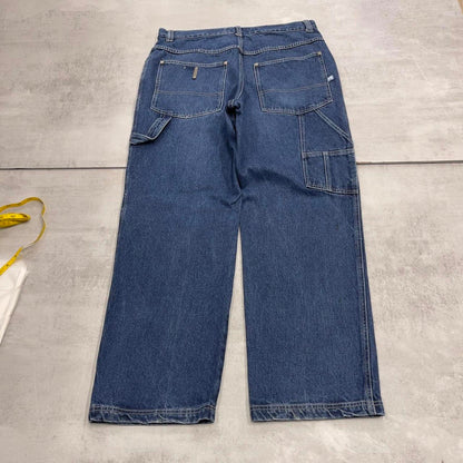 Blue Denim Carpenter JUeans W36 L30 Loose Bucker skater cargos