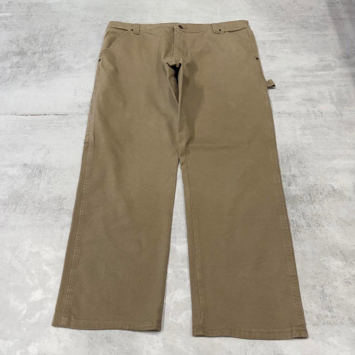 00s Wrangler carpenter pants skater workwear W40L30 Khaki loose cargo y2k style jeans streetwear