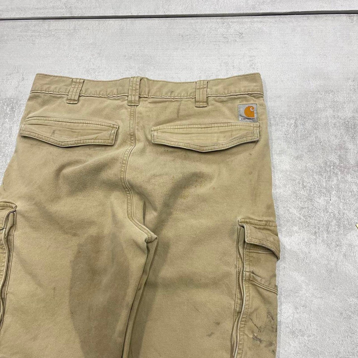 Beige Carhartt cargo trousers W34L28