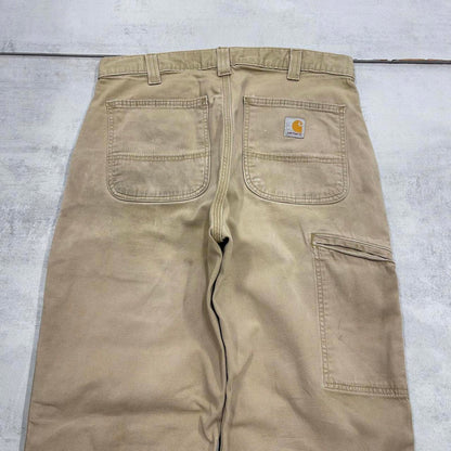 Carhartt carpenter pants W33 L36 beige relaxed skater style cargos
