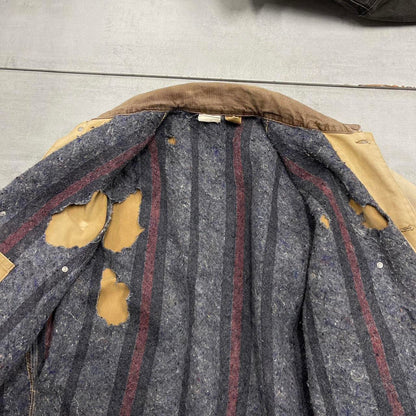 Vintage Carhartt Michigan jacket XXL blanket lined canvas chore coat distressed