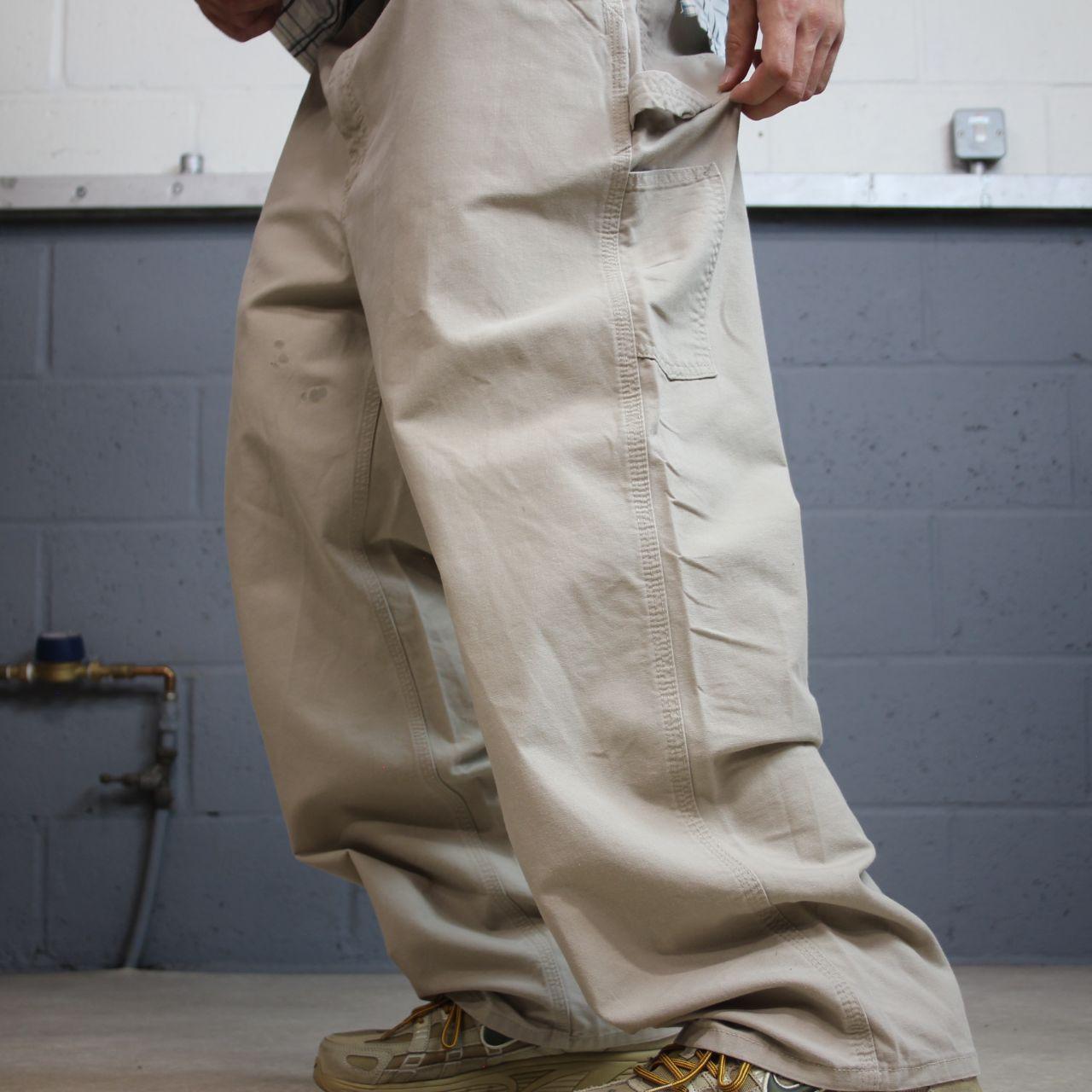 Carhartt baggy carpenter pants Y2K beige Loose fit skater cargo work pants utility