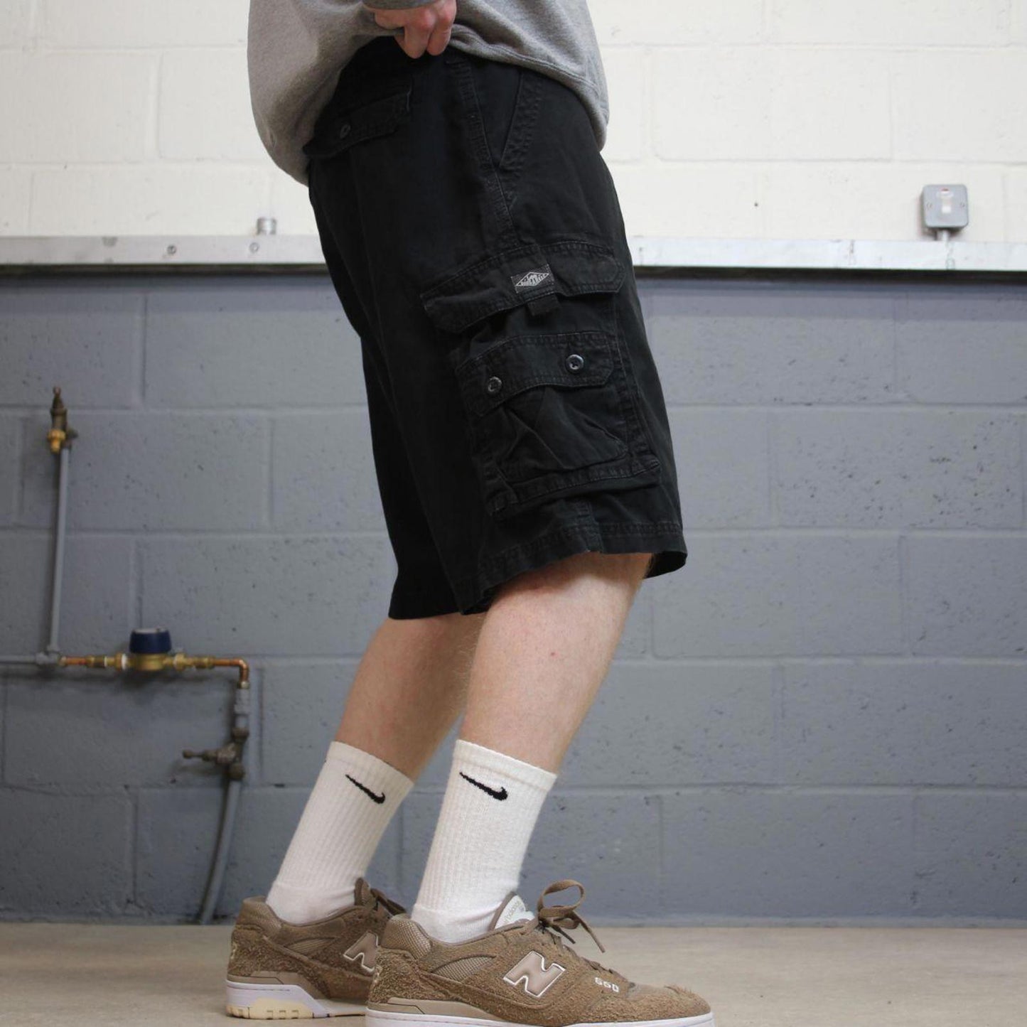 Y2k baggy Lee cargo shorts skater style black Loose chino summer festival shorts