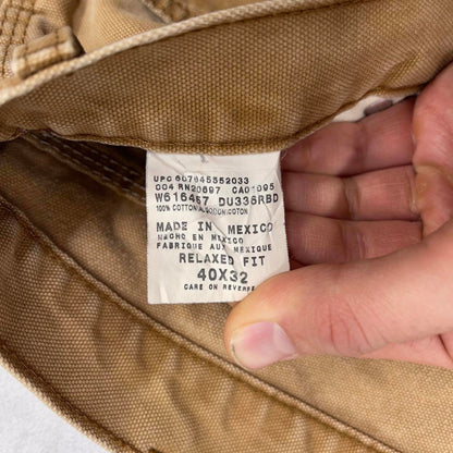 Dickies carpenter jeans W40 L29 Tan wide leg baggy canvas skate pants