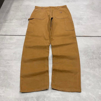 Baggy Carhartt carpenter jeans W34 L34 tan 90s style skater cargos