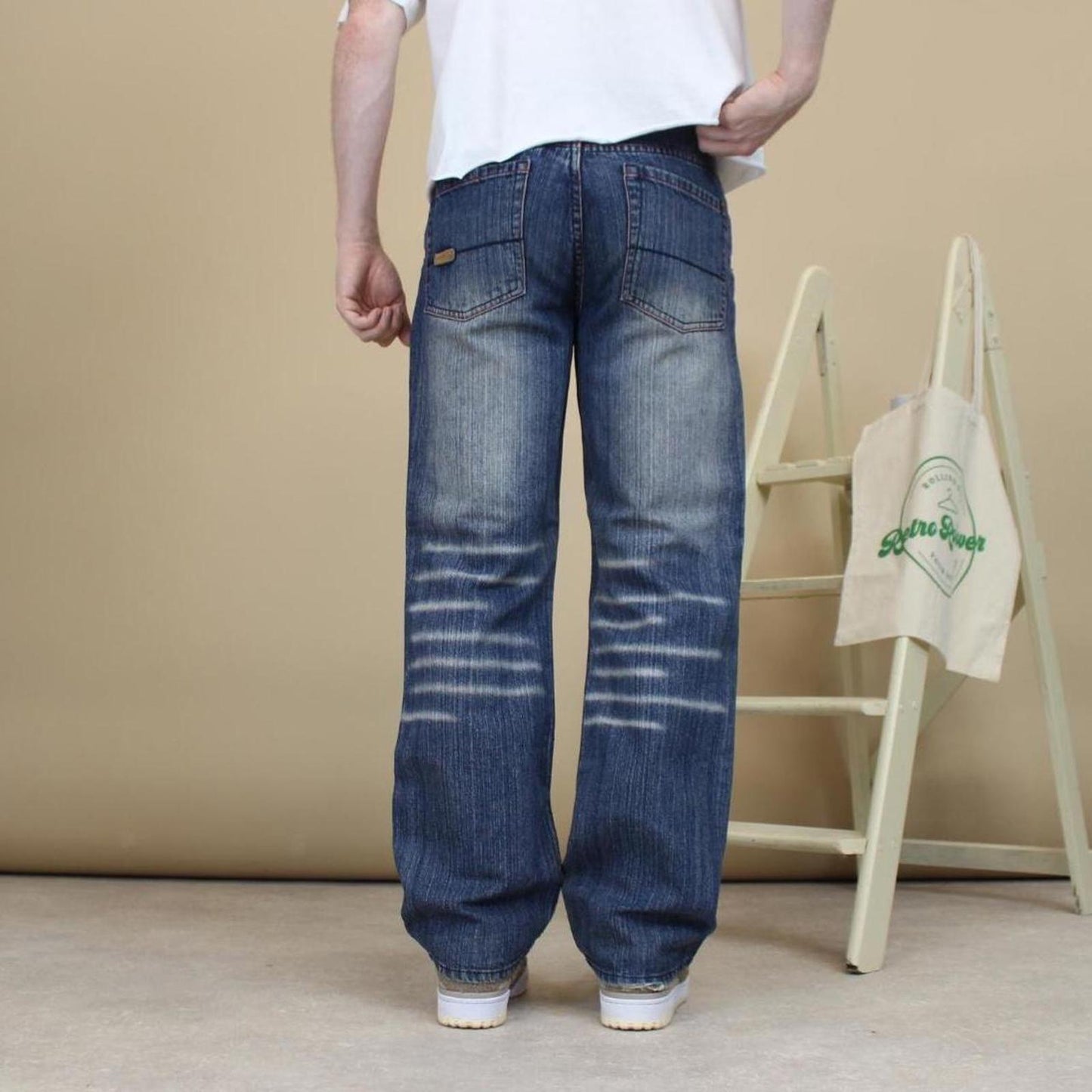 Embroidered N&MS Unltd jeans W30L30 y2k style big stitch design