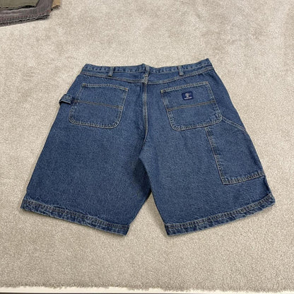 Baggy denim cargo shorts carpenter blue RK Brand loose skater style summer jorts